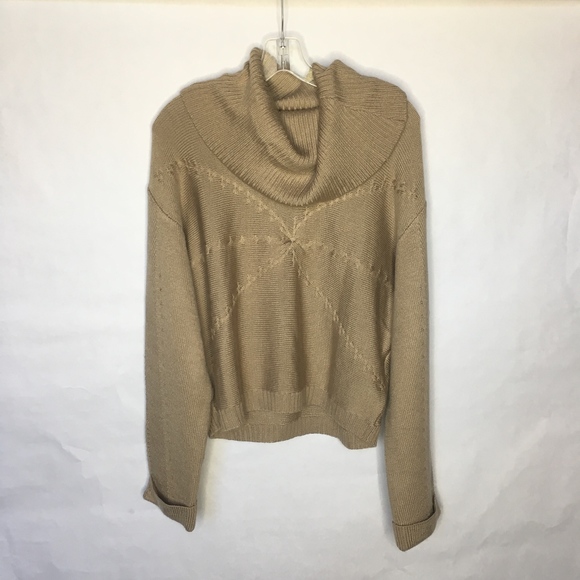 Bebe Taos Taupe Amalia Textured Turtleneck Sweater - Picture 5 of 8